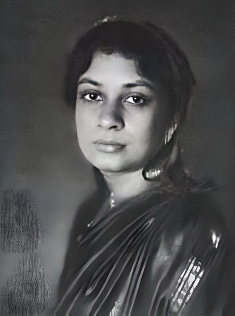 A portrait of Pratima Devi