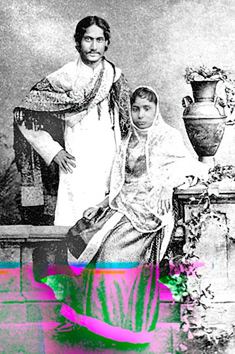 Rabindranath Tagore with Mrinalini-Devi 1883