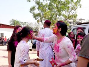 Friends playing Holi - 3