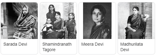 Sarada Devi, Shamindranath Tagore, Meera Devi, Madhurilata Devi