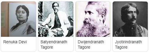 Renuka Devi, Satyendranath Tagore, Dwijendranath Tagore, Jyotirindranath Tagore